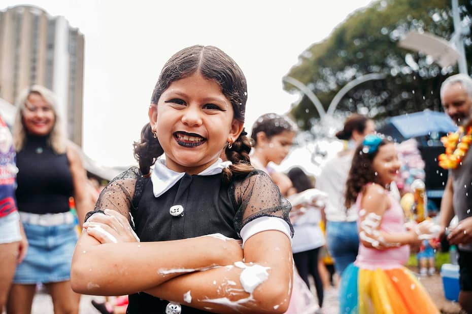 a smiling girl on a festival